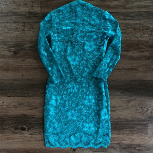Beautiful Teal Lace Dress by ASOS - Picture 4 of 5